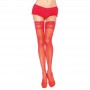 Leg Avenue Stay Up Sheer Thigh Hold Ups Red