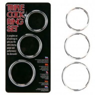 Triple Metal Cock Ring Set