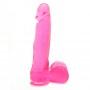 Dong with Suction Cup Pink 8 Inches