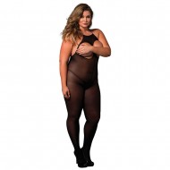 Leg Avenue Opaque Open Cup Crotchless Bodystocking UK 16 to 18