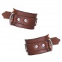 House of Eros Brown Leather Wrist Cuffs