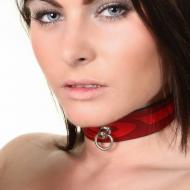 House of Eros Red and Brown Swirl Collar