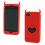 Hustler Silicone iPhone 4 and 4s Red Horny Heart Case