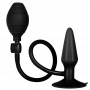 Black Booty Call Pumper Silicone Inflatable Anal Plug Small