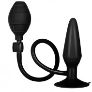 Black Booty Call Pumper Silicone Inflatable Anal Plug Medium