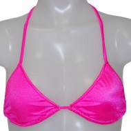 Cstring Triangle Bikini Top Neon Pink