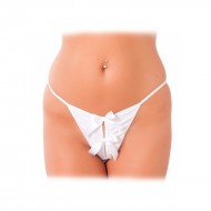 Sexy White Bow Crotchless GString