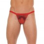Mens Red Mesh Pouch And GString