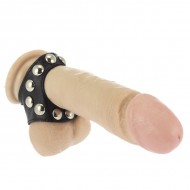 Leather Studded Cockring